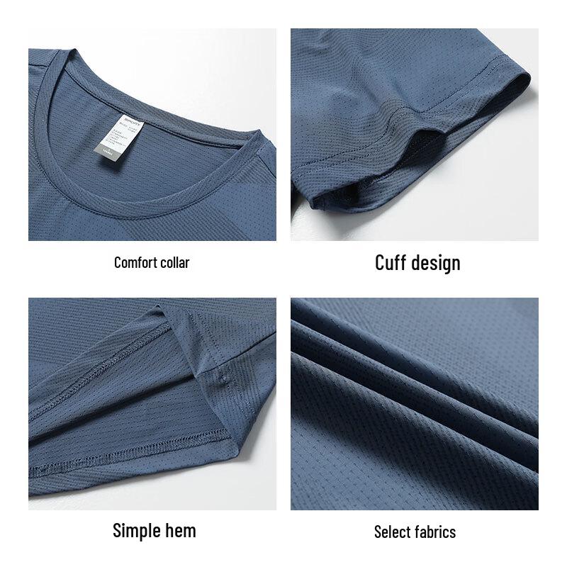 Jeanswest Men's Ice Silk Quick Dry Breathable Short Sleeve T-Shirt