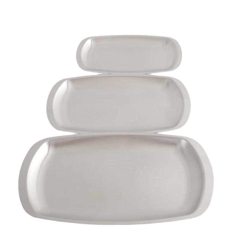 Korean Style Stainless Steel Rectangular Serving Tray