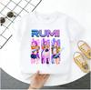 2026 Hot Movie Soft Polyester Baby Girls T Shirt Children's Clothing KPop Demon Hunters Fans Gifts Kids Clothes Fashion Casual Tops