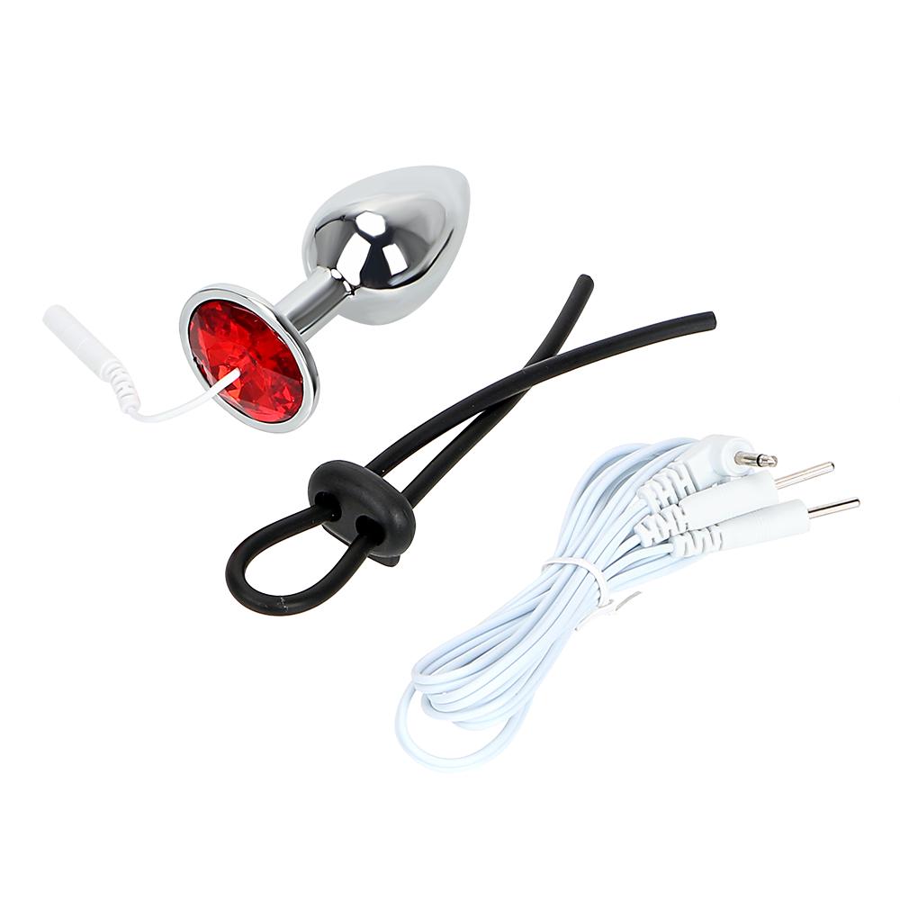 Electric Shock Penis Ring Anal Plug For Men Cock Exerciser Butt Dilator Women Nipple Clamps Medical Stimulator Sex Toys Adult 18