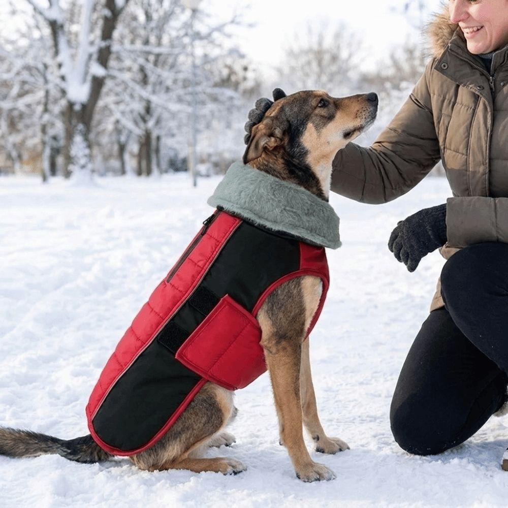 Warm Dog Winter Coat Thickened Dog Ski Suit Padded Pet Coat Dog Vest Jacket  Cold Weather
