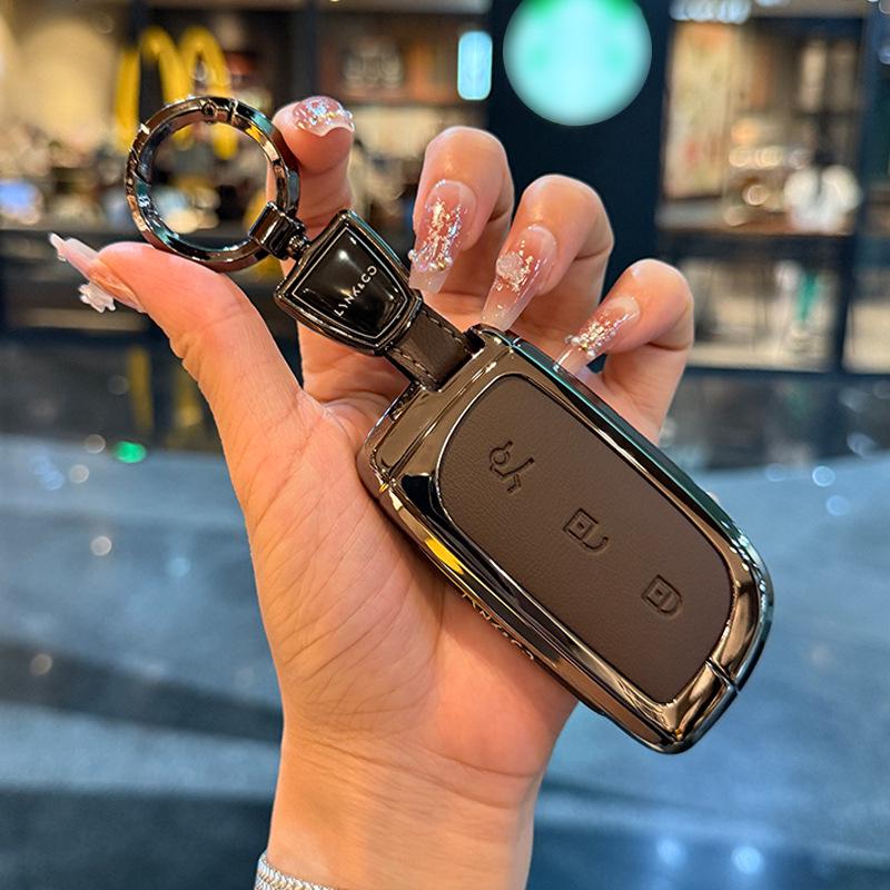 Lynk & Co 900 Leder Metall Schlüsseletui für 2025 Modell Z10 Fernbedienung
