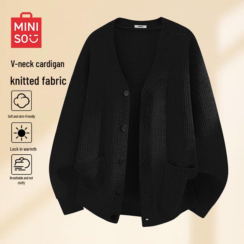 MINISO Men s V-Neck Loose Knit Cardigan XL 3994₽