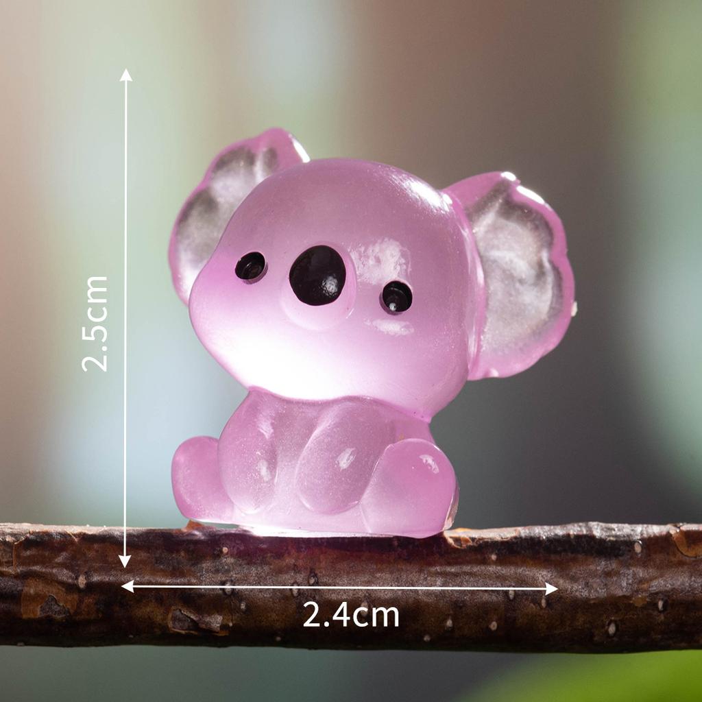 Glow-in-the-dark Koala Micro Landscape Gardening DIY Crystal Ball Decoration Accessories Cute Little Koala Resin Decoration