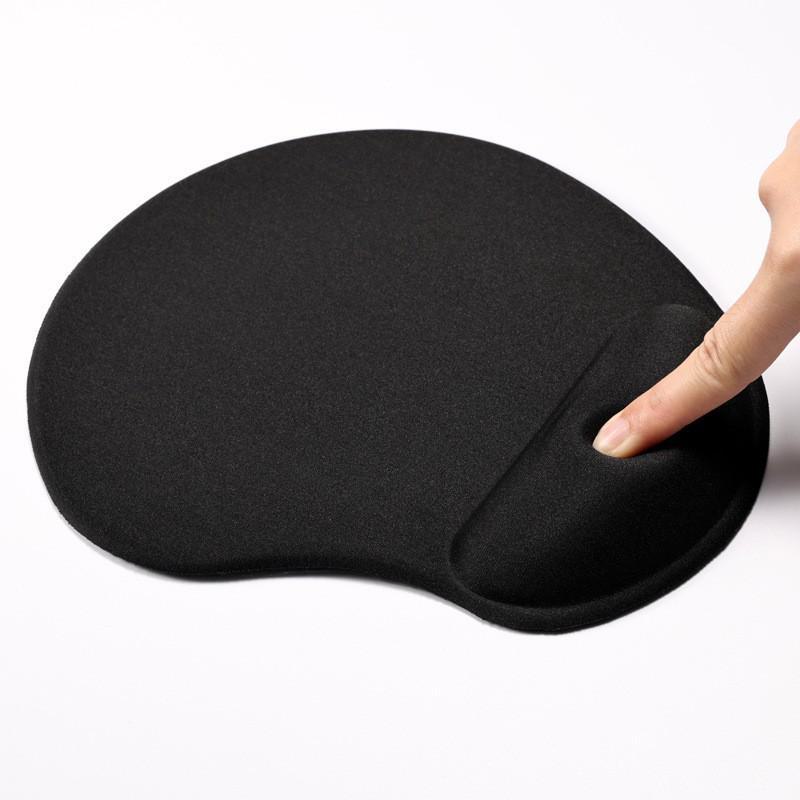 Einfarbiges PU-Mauspad mit Silikon-Handgelenkstütze - Einfache Leder-Tastatur-Handgelenkauflage