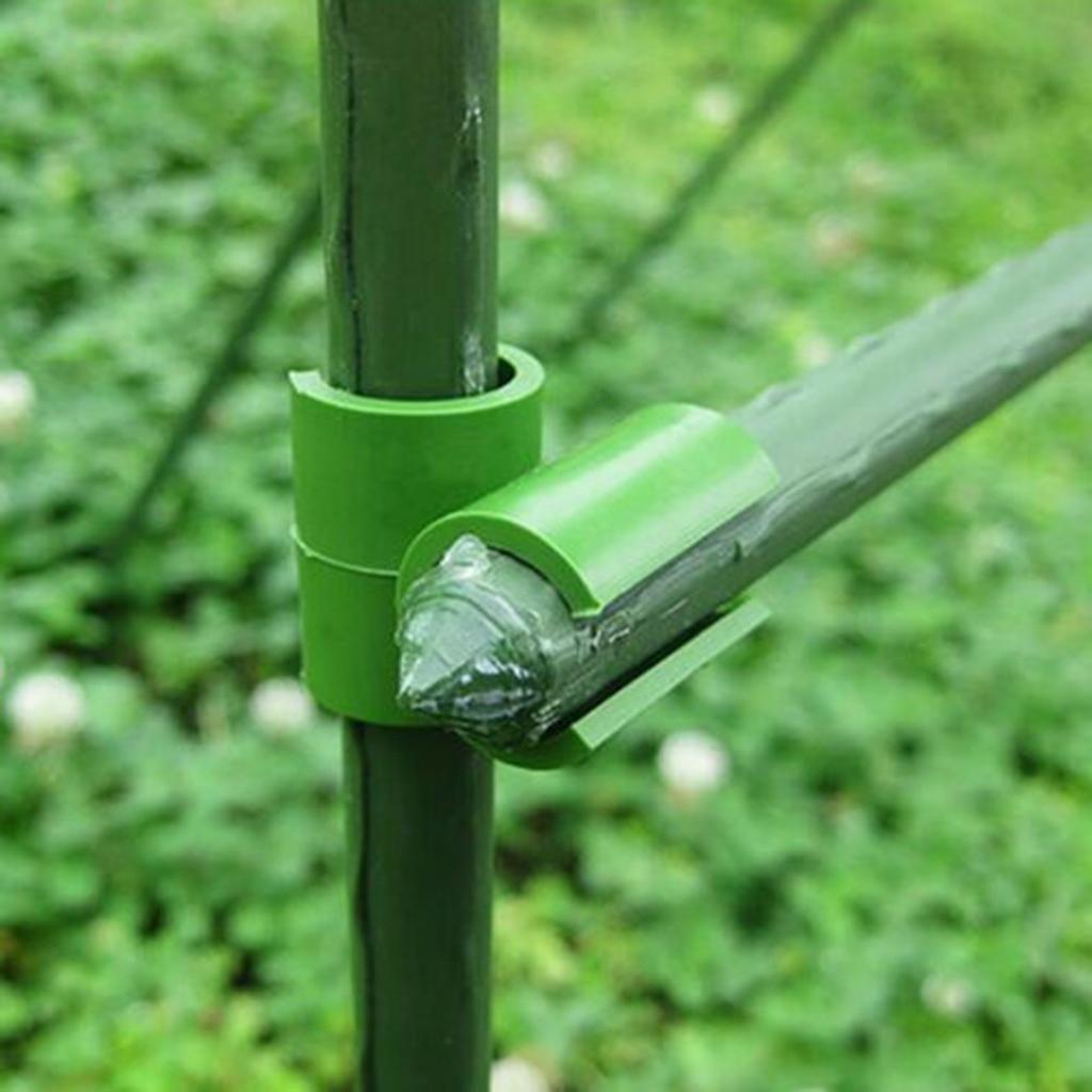 50pcs Plastic Plant Trellis Connector Clip Garden Vegetable Frame Rod Support Fixed Connector Pillars Stake Clips Supplies