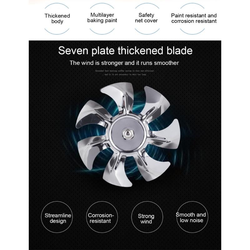220V Industrial Ventilation Fan Extractor Fan Wall-Mounted Window Exhaust Fan for Kitchen Bathroom and Laundry Room