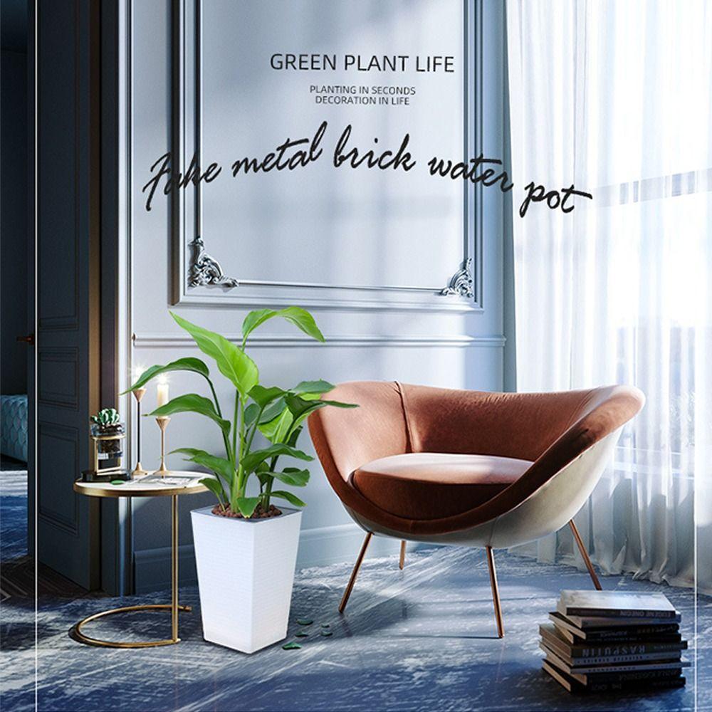 Plastic Balcony Plant Pot Brick Pattern Plant Growth Cultivation Pot  Garden Supplies