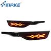 2PCS Rear Fog Lamp Car LED Rear Bumper Light Brake Light Flowing Turn Signal Reflector For Honda Jazz Fit 2018 2019 2020