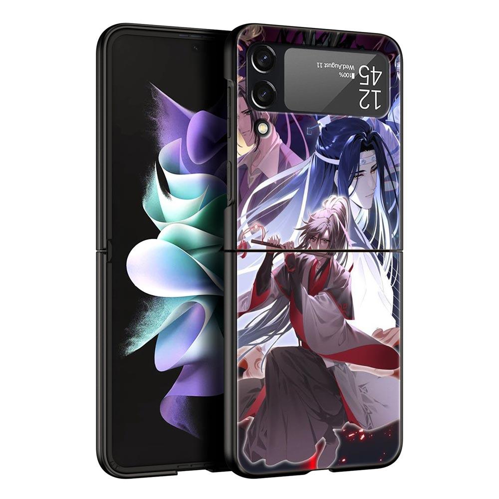 Anime Mo Dao Zu Shi Cute Z Flip 4 Phone Case For Samsung Z Flip 3 5G Black Hard Shell Galaxy ZFlip3 ZFlip5 Cover Folding Luxury