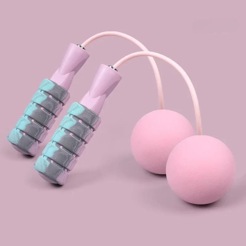 Cordless Weighted Skipping Jump Rope for Fitness Exercise, Ropeless Jump Rope with Large Cordless Ball for Women Training Indoor