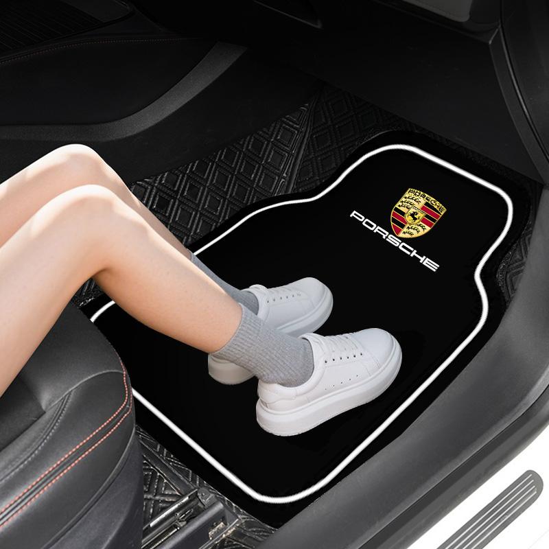 New Car Floor Mat Front & Rear Diatomaceous Earth Floor Mat for Porsche Panamera Cayenne Taycan 911 Macan Carrera-GT 928 Sticker