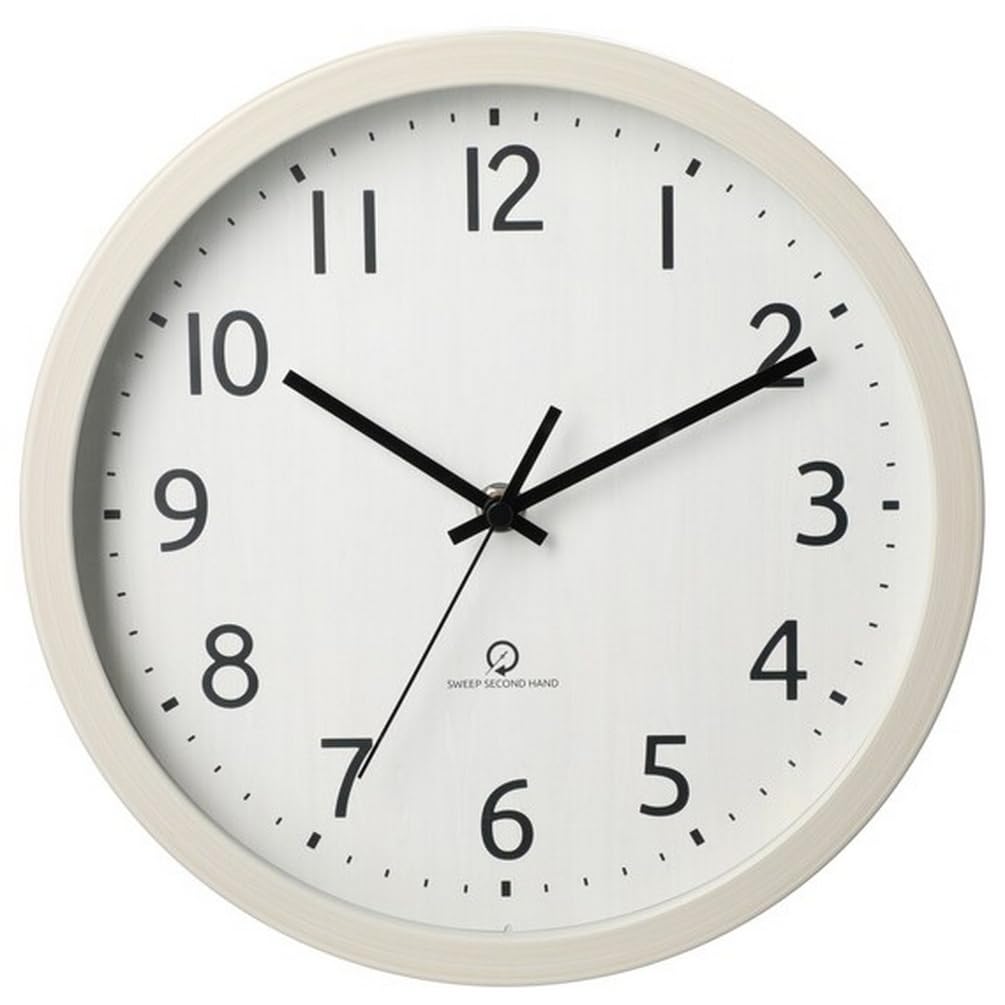 NITORI Silent Second Hand Clock SW 001FR Diameter 26cm White Wash 8172745 Wall/Desk
