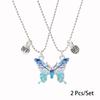 2 Stück/Set Beste Freunde Anhänger Halskette Für Frau Magnetisch Verstellbar Regenbogen Gänseblümchen Liebhaber Zerbrochenes Herz Kette BFF Schmuck Geschenke