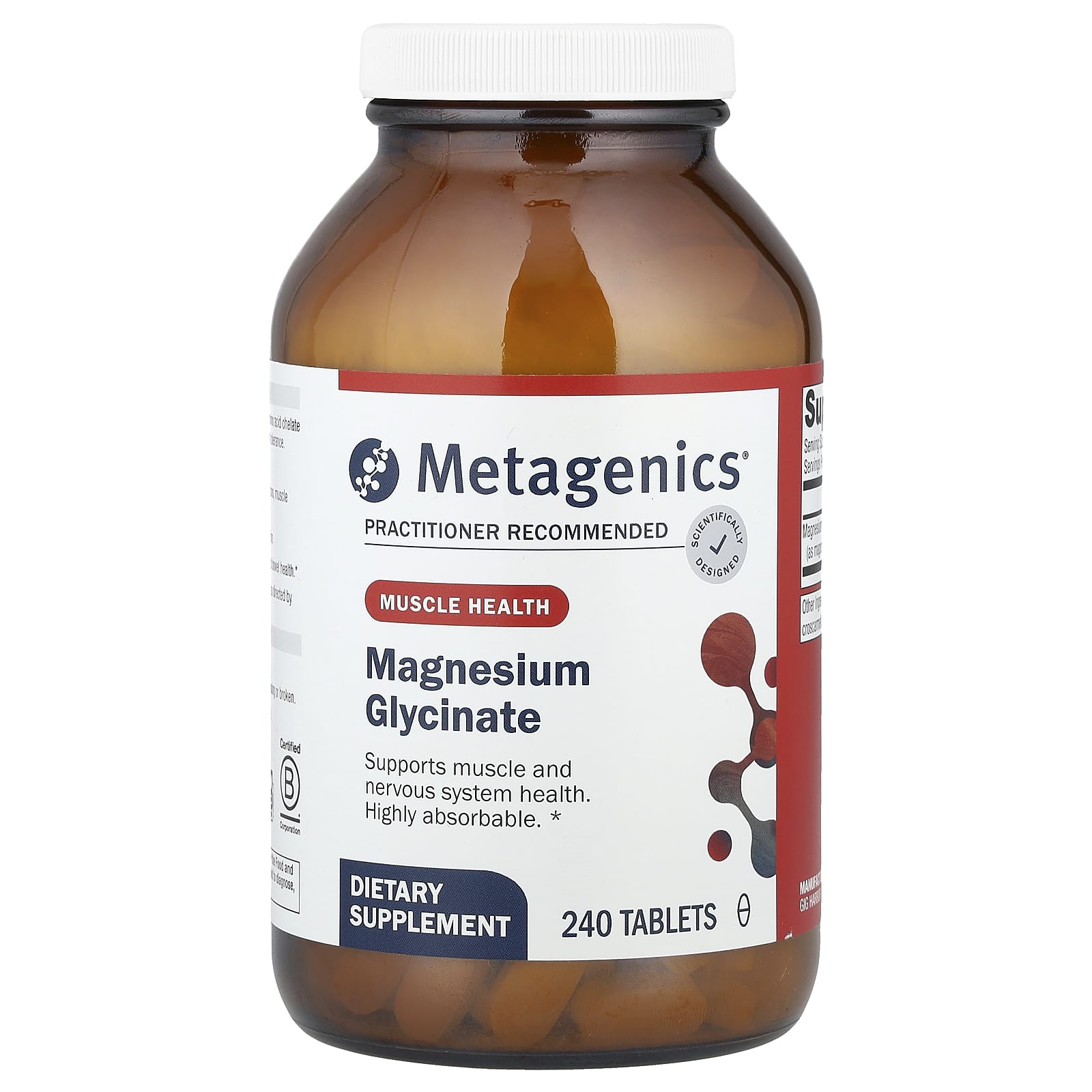 

Magnesium Glycinate, 100Mg, 240 Tablets