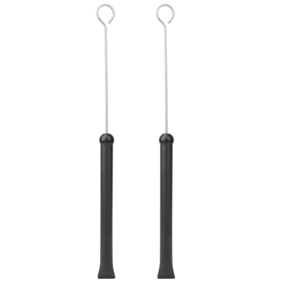 2PCS Plastic+Metal Drum Sticks Brush Black Steel Wire Stick Brush Drum Brushes  For Jazz Drum Set
