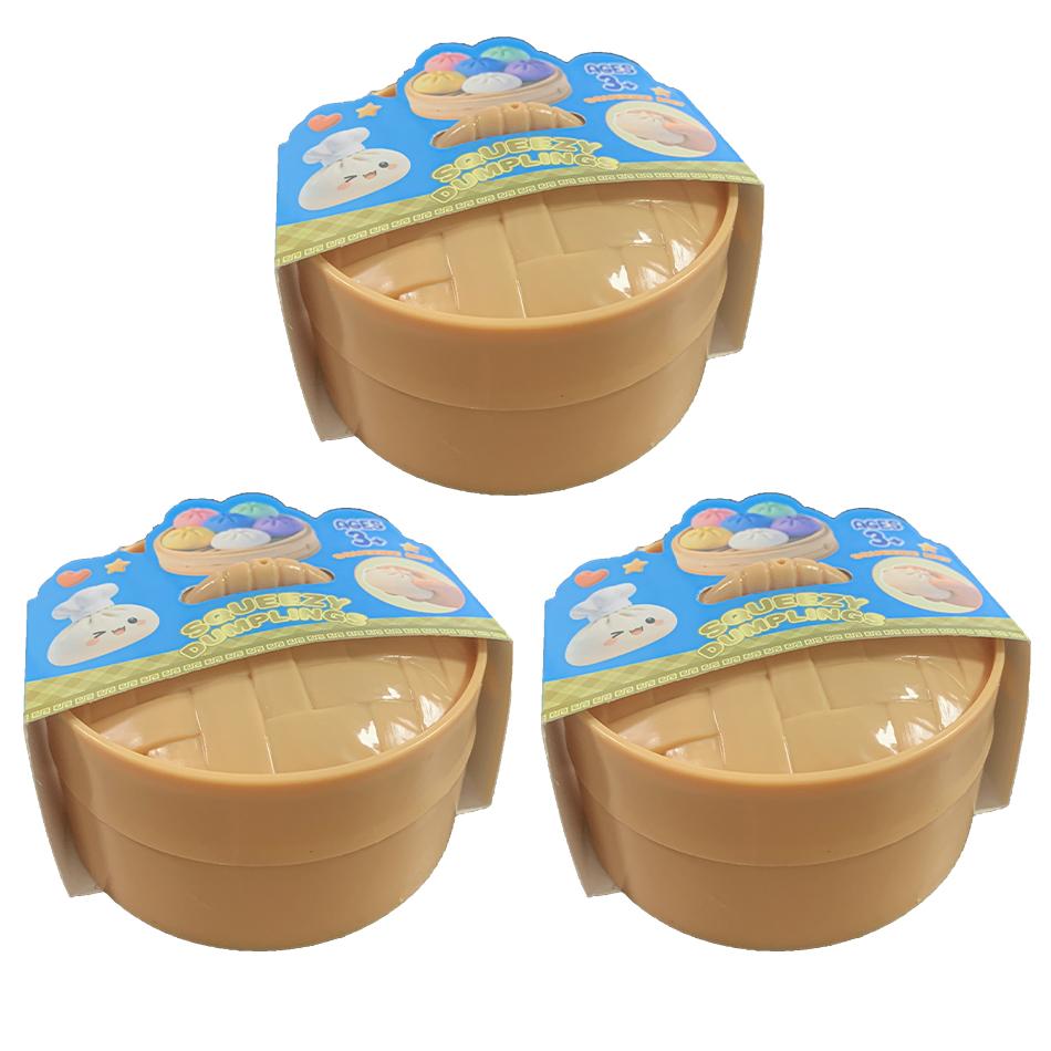 Simulation Dumpling Squeezable Toys Squishy Colorful Glitter Anti Stress For Children Adults Stress-Relieving Toy
