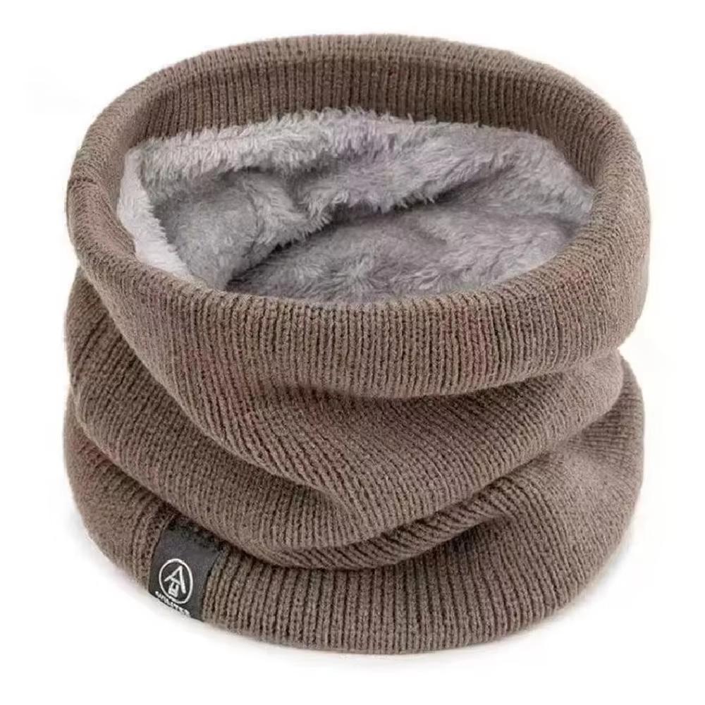 Knitted Scarf Fashion Soft Winter Warm Solid Cold-proof Collar Neck Warmer Thick Headband Ski Mask Men Women Plush Tube Scarf