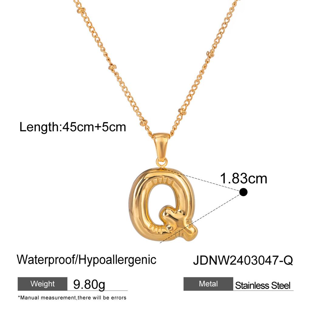 Stainless Steel Letter Necklace Pendant, High-end Collar Chain, Titanium Steel Jewelry for The Neck.