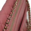 CHANEL AP2096 Pink Matte Caviar Skin Flap Phone Case Shoulder bag pinkUsed