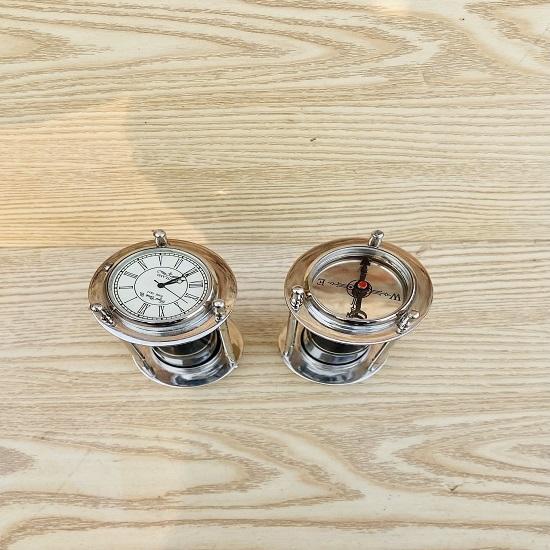 Antique Brass Hourglass Sand Timer With Compass Clock,Vintage Nautical Gift Anniversary Gift Fathersday Gift Birthday Gift