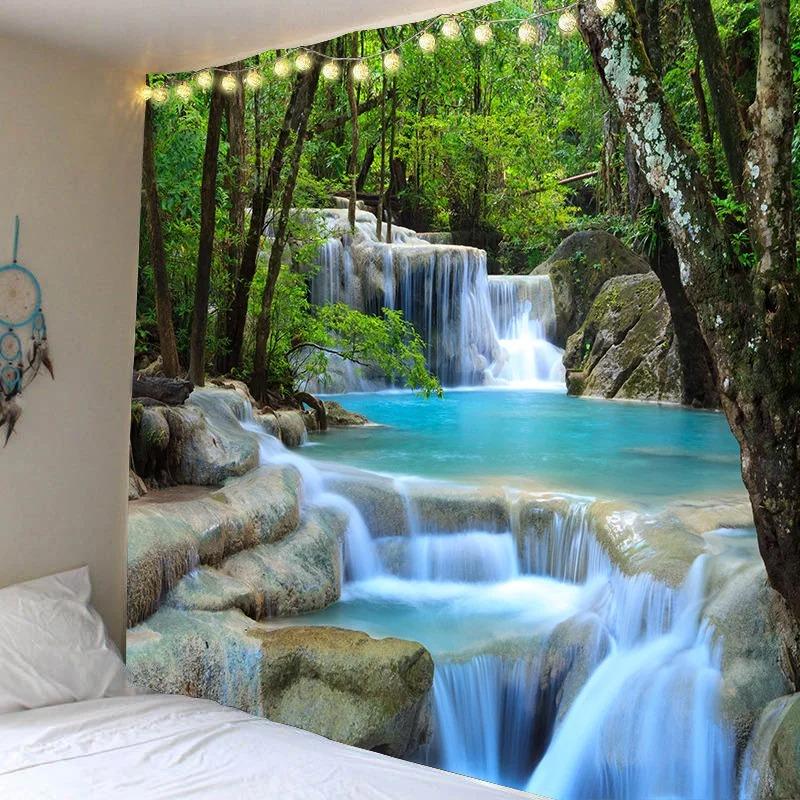 Sun Sunset Sea Pattern House Bedroom Ocean Tapestry Home Decoration Living Room Dormitory Wall Background Hanging Cloth