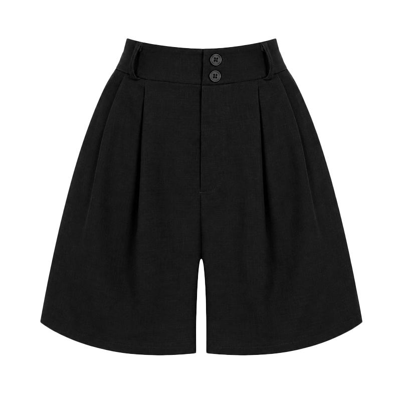 TVIEW Two-Button Elastic Waist 4/8 Pants_V6B-Cpt022