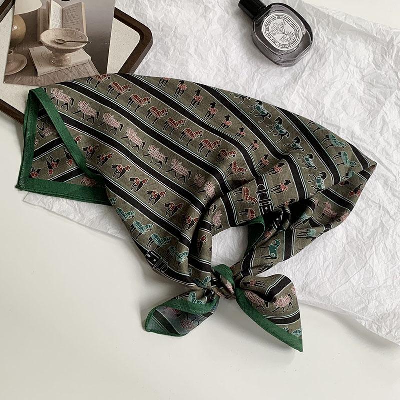 70 double-sided silk scarf, small square scarf, scarf, white rose linen silk scarf, new high-end scarf, shawl cover.