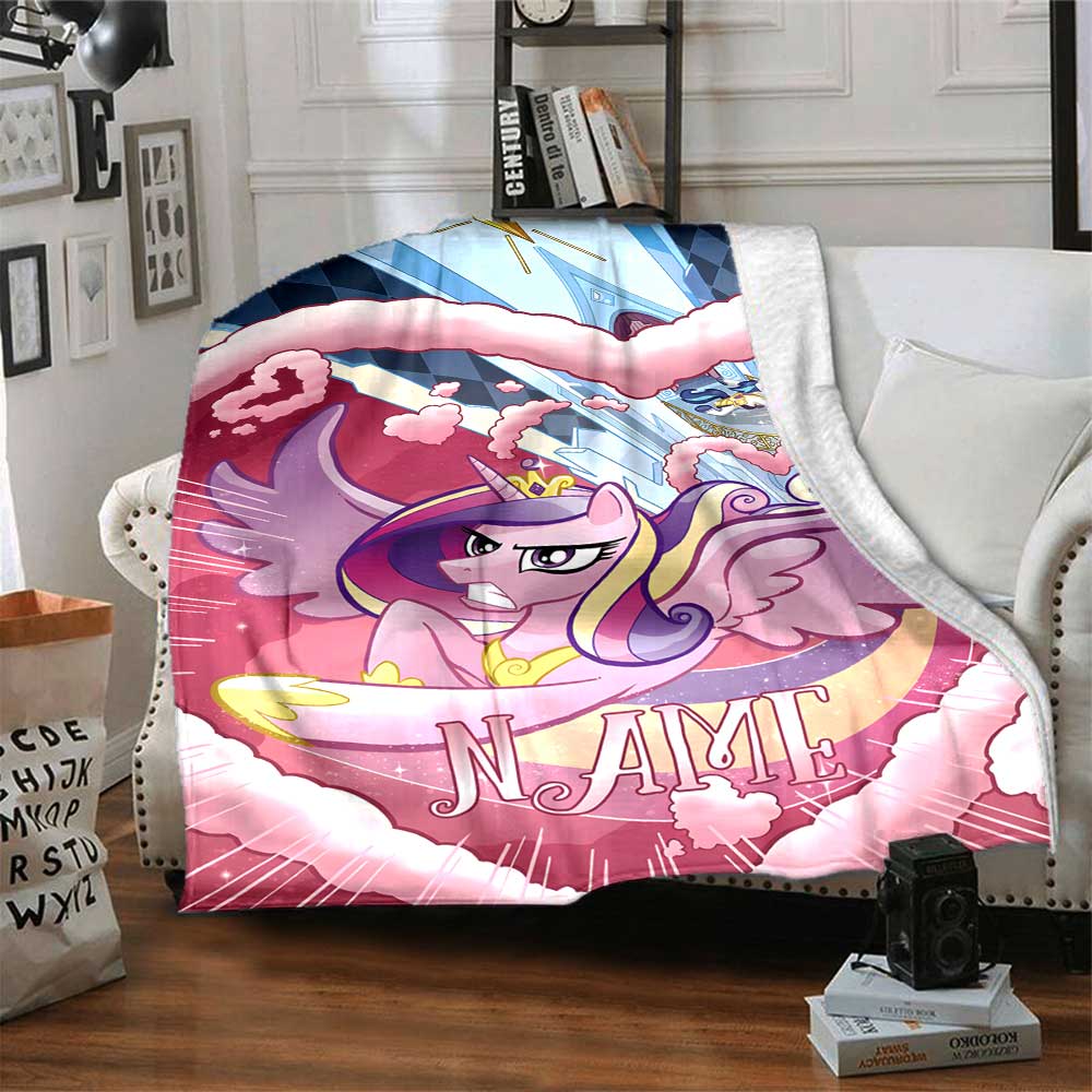 Little Pony (13) Personalized Name Blanket Gift Personalized Blanket Warmthful Decor for Picnics Couch Chair Living Room Ideal for All Seasons