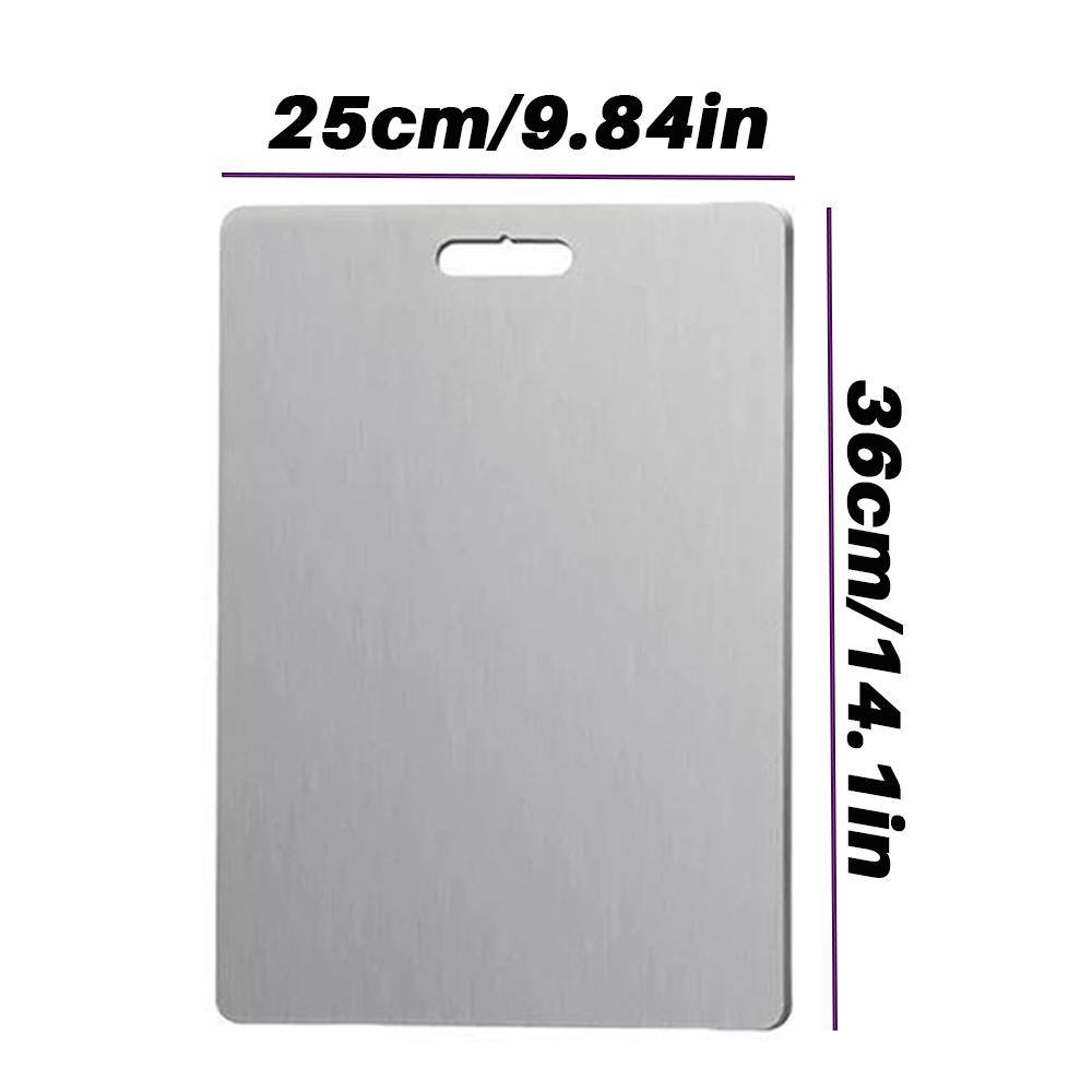 New Stainless Steel Cutting Board, Multiple Materials, for Kitchen, Home, Camping, Parties, and Barbecues, Usable On Both Sides