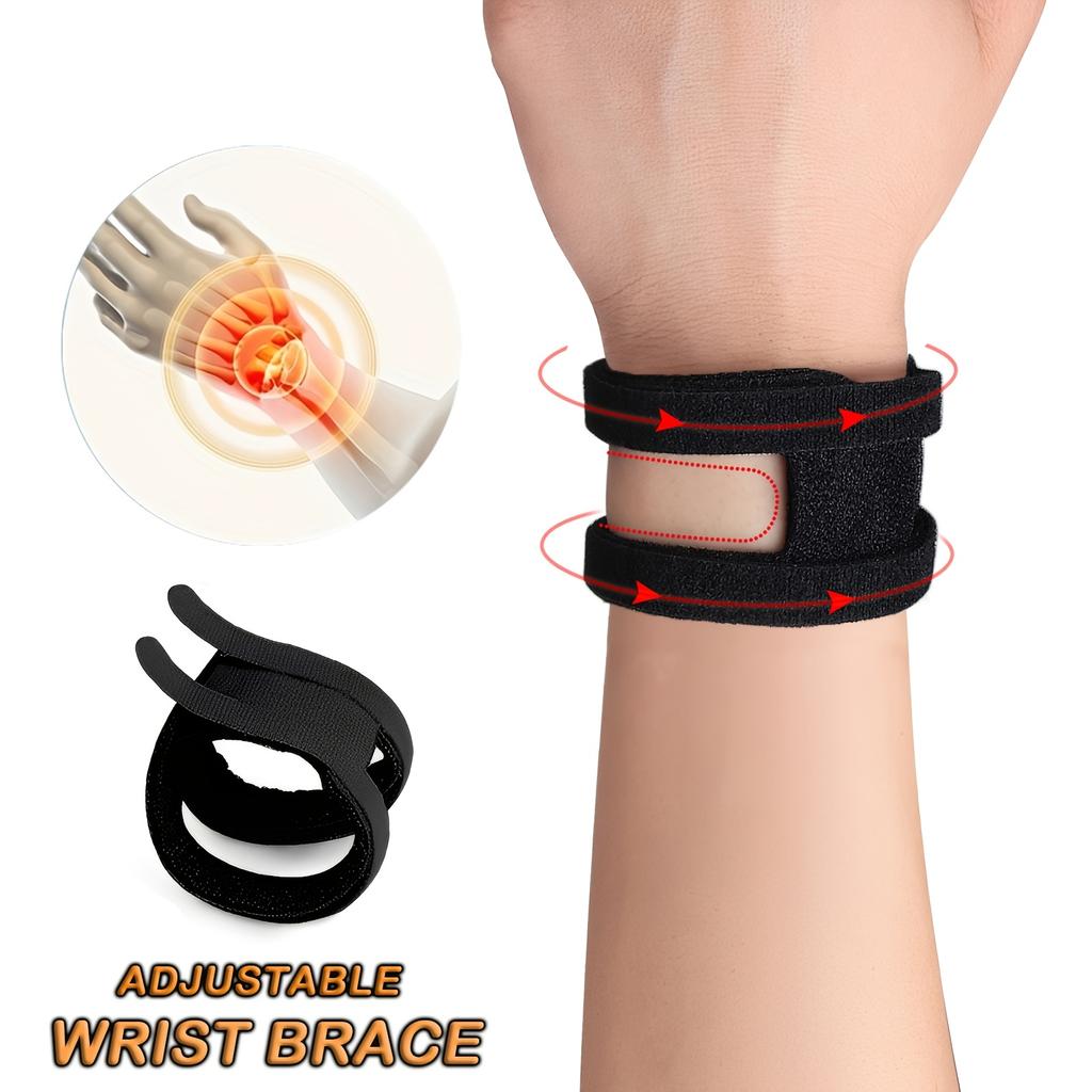 Carpel Tunnel Wrist Brace with Adjustable Closure & Wrist Stabilizers, Comfortable Wrist Support Straps for Weight Bearing