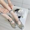 Crystal Silk Lolita Socks Ultra-thin Long Socks Sweet Lace Bow Socks  Girls
