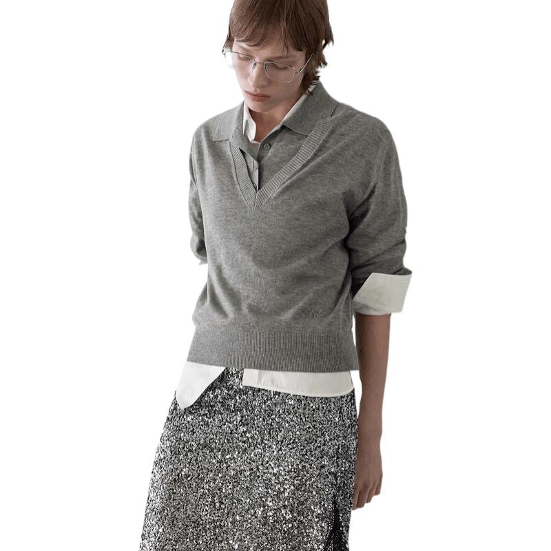 MO&Co. Wool-Blend Knit Two-Piece Set