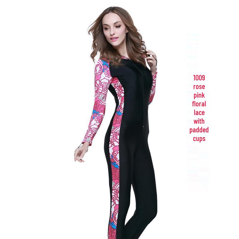 

Женский купальник большого размера Sharkbutt с длинным рукавом и быстрой сушкой - Защита от солнца, костюм от медуз для дайвинга и серфинга L