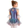 Kids Girls Mermaid Cosplay Costume: Sleeveless Mesh Sequins Bodysuit with Fish Scales Print & Arm Sleeves for Halloween Party