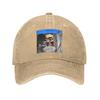 Front Door Motion Tung Sahur Meme Baseball Cap Unstructured Unisex Brainrot Distressed Washed Snapback Cap Summer Adjustable Hat