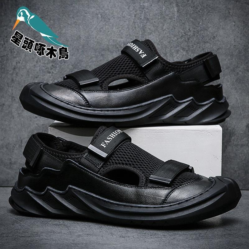 Men's sandals summer new Vietnamese Roman casual soft-soled beach shoes breathable bag head anti-sandals