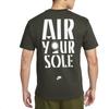 Nike Letter Print Logo Crew Neck Cotton Casual Short Sleeve T-Shirt Men Tops Green DQ1017-355