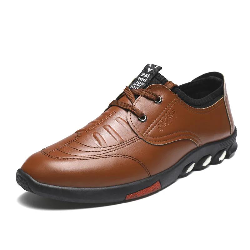 Fashion 2025 New Men's Shoes Breathable Non Slip Business Footwear Fashion Versatile Leather Shoes Casual Comfort Male Shoe Zapatillas
