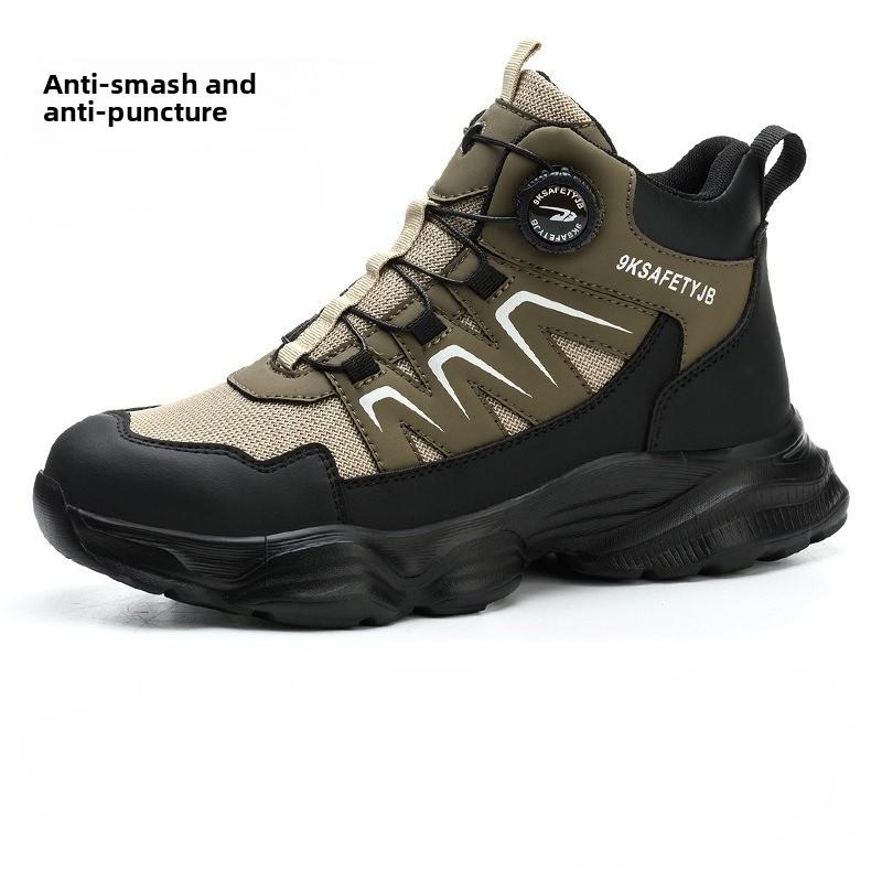 

Men s Safety Shoes Soled Male Sneakers Lightweight Breathe Working Shoes Steel Toe Sneakers Anti Smashing Anti Stabbing37-46 46 хаки