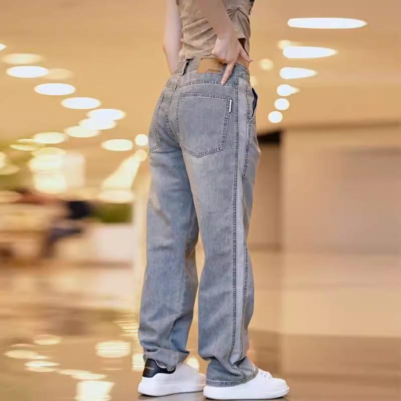 JYL Men s Bootcut Jeans Light Blue Spring Pear-Shaped High-Waist Denim 33 бездна