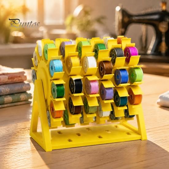 Plastic Thread Stand 60-Spool Sewing Organizer Rack, 360 Degree Swivel Space Saving Professional Tailoring Tools Stand, Tabletop Storage Holder