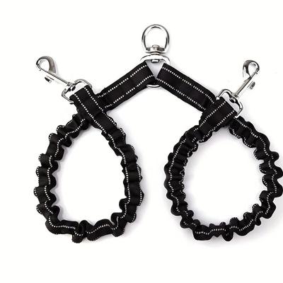 Guinzaglio doppio per cani da compagnia, guinzaglio per cani anti-groviglio, accoppiatore regolabile, guinzaglio riflettente per cani, per la sicurezza notturna degli animali domestici