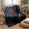 AC Milan Theme Blanket Soft Flannel Blanket Plush Throw Blanket Cozy Sofa Bed Blanket for Home Decor