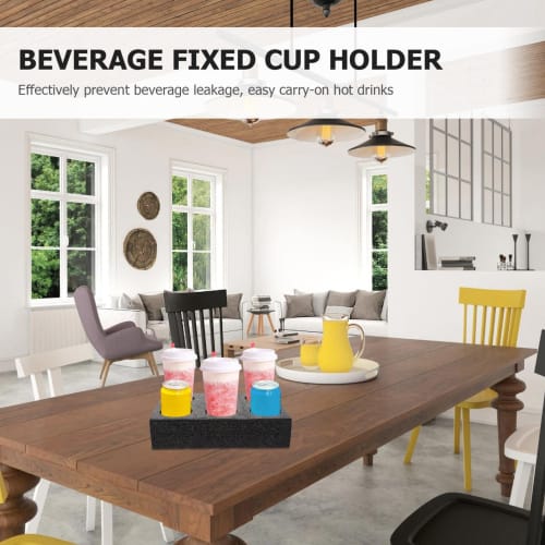 Housoutil 2-Piece Cola Milk Tea Cup Holder, Juice Cup Holder, Takeout Coffee Holder Tray, Carrier, Tea Carrier, Foam Holder, Foam