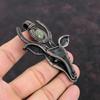 Prehnite Pendant Copper Wire Wrapped Pendant Handmade Cow Face Pendant Wire Wrap Gemstone Jewelry Ethnic Pendant Copper Jewelry Gift For Her