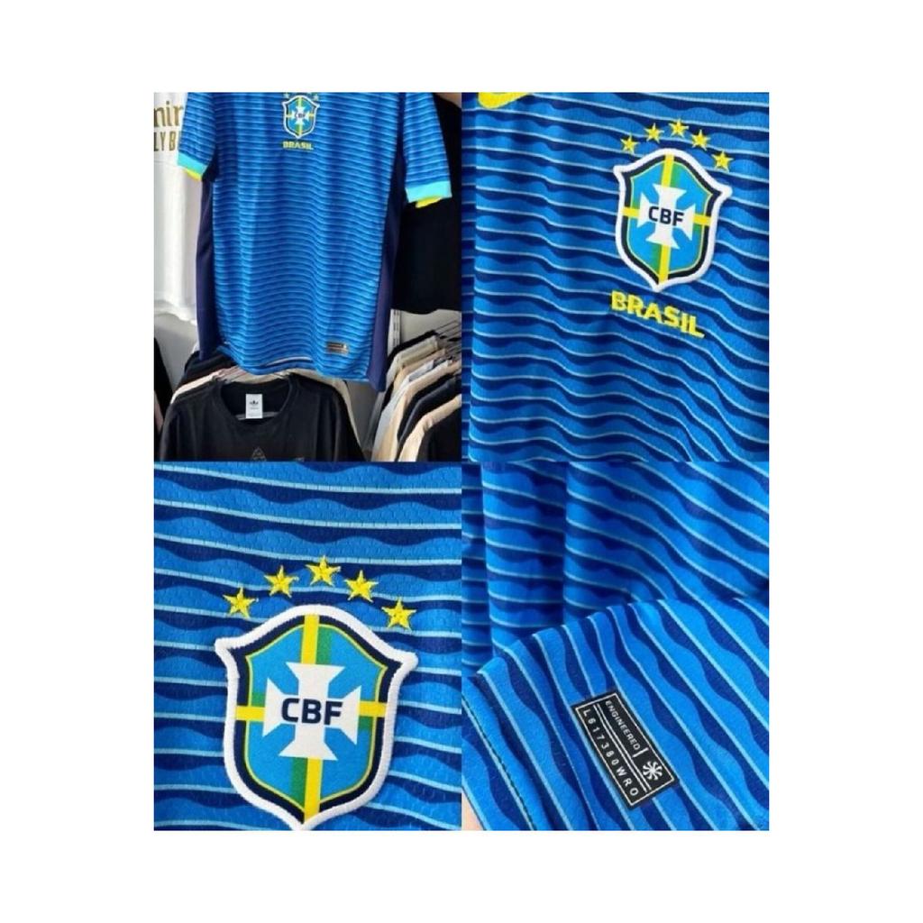 Brazil Vini Jr Blue Children's Jersey (jersey-short-chief-biletry) 4-set Set