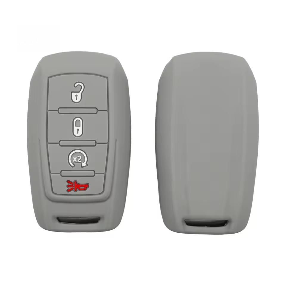 Silicone Key Case For Ram 1500 Dt / Trx / 2500 3500 Hd -, Soft Rubber Key Fob Cover Anti-Drop Protector 4/5/6 Buttons