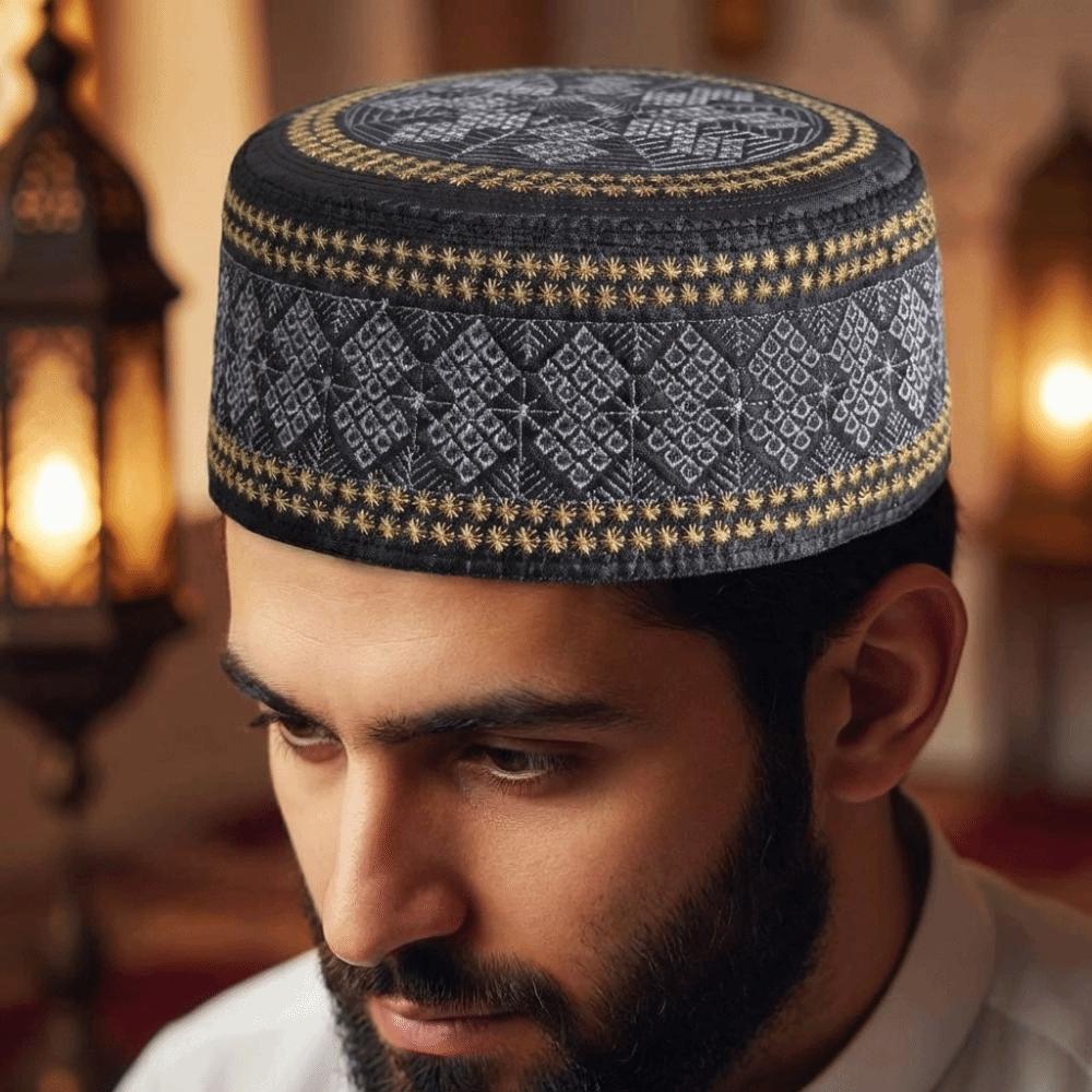 Round Worshipping Hat Breathable Church Hat Turban Hats Muslim Caps Outdoor