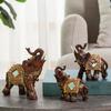 Thai Ceremonial Elephant Statue Figurine Bring Good Luck Wealth Feng Shui Resin Sculpture Home Office Desk Decoration